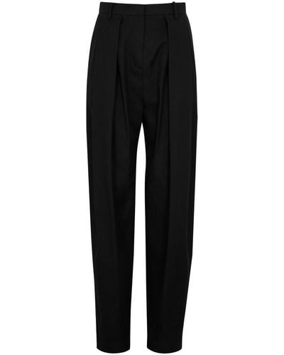 Magda Butrym Tapered Cotton Trousers - Black