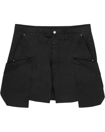 Rick Owens Stefan Stretch-Cotton Cargo Shorts - Black