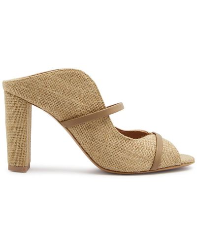Malone Souliers Norah 85 Canvas Sandals - Natural