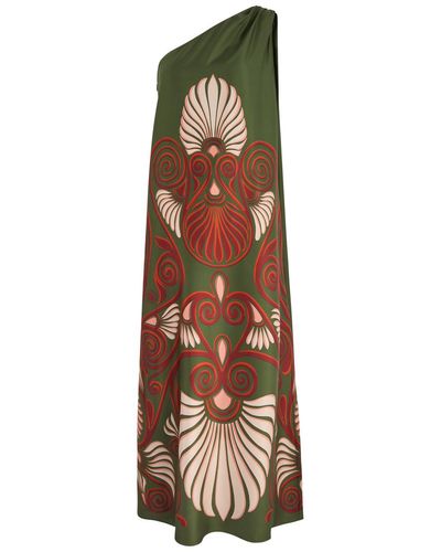 La DoubleJ Roy Printed Silk-Satin Maxi Dress - Multicolour