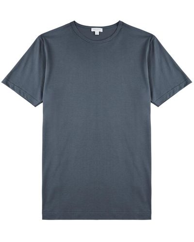 Sunspel Cotton T-shirt - Blue