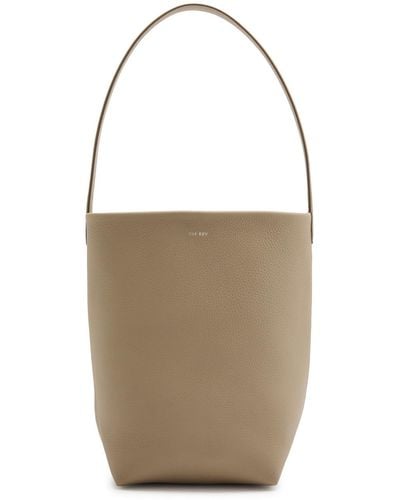 The Row N/S Park Medium Leather Tote - Natural
