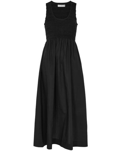 Faithfull The Brand Matera Cotton Midi Dress - Black