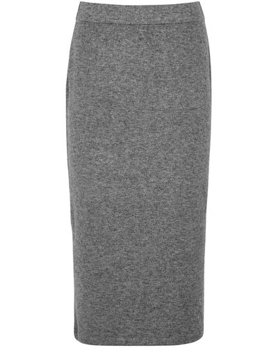 Vince Knitted Midi Skirt - Grey