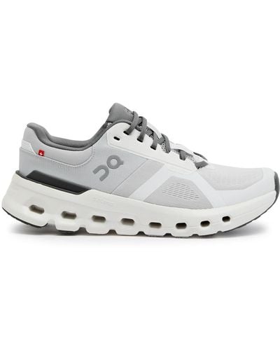 On Shoes Cloudrunner 2 Panelled Knitted Trainers - White