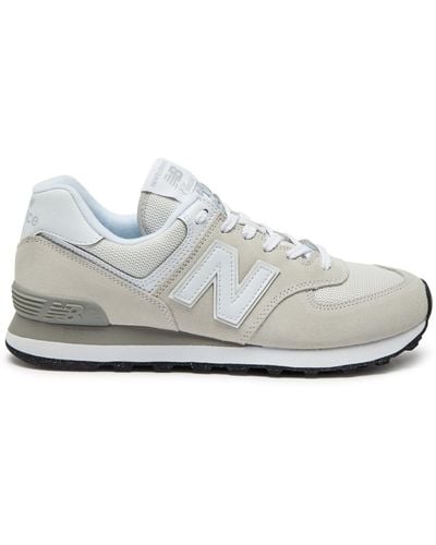 New Balance 574 Paneled Mesh Sneakers - White