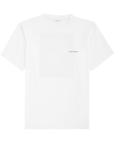 Norse Projects Simon Logo Cotton T-Shirt - White
