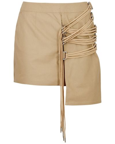 CANNARI CONCEPT Lace-Up Mini Skirt - Natural