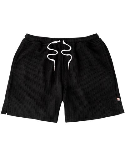 Honor The Gift Ribbed-Knit Shorts - Black