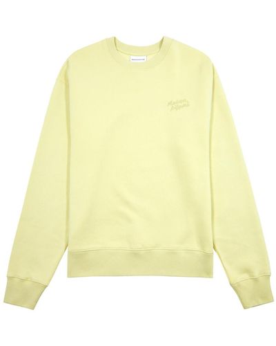 Maison Kitsuné Logo-embroidered Cotton Sweatshirt - Yellow