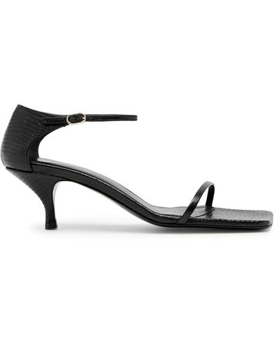 Totême The Strappy 55 Leather Sandals - Black