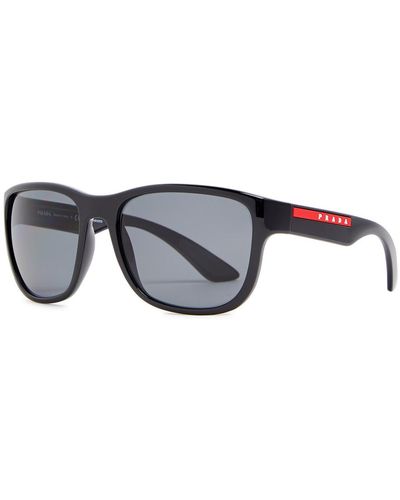 Prada Linea Rossa Square-frame Sunglasses - Black