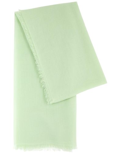 AMA Pure Fringed Cashmere Scarf - Green