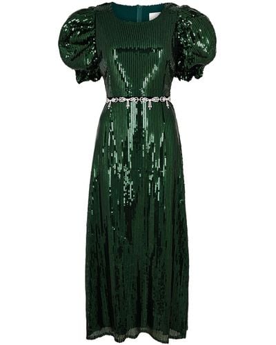 Sister Jane Arabesque Sequin Midi Dress - Green