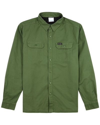 Columbia Landroamer Stretch-Cotton Overshirt - Green