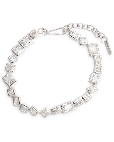 Completedworks Crystal-embellished Rhodium-plated Bracelet - White