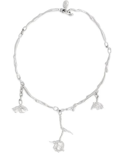 Marni Rose Bud Necklace - White