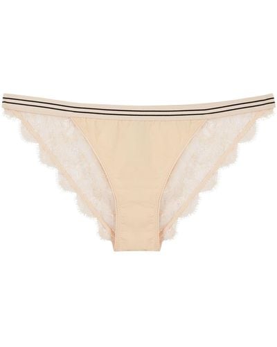 Love Stories Wild Rose Almond Lace Briefs - Natural