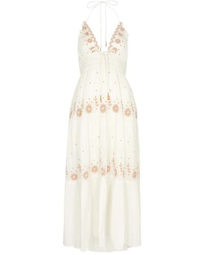 Free People Women's Real Love Embroidered Maxi Dress - White