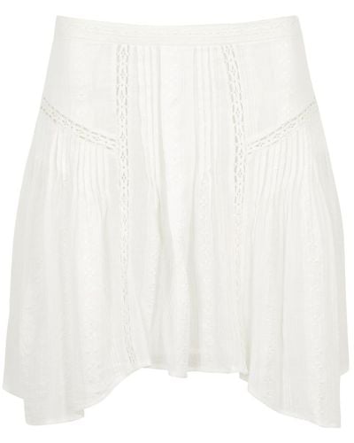 Isabel Marant Jorena Jacquard Cotton-Blend Mini Skirt - White