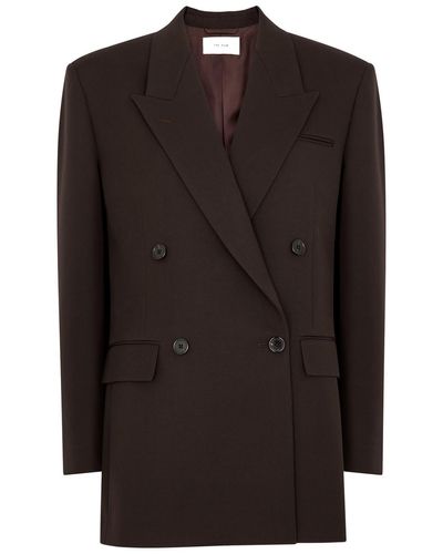 The Row Myriam Double-breasted Wool Blazer - Brown