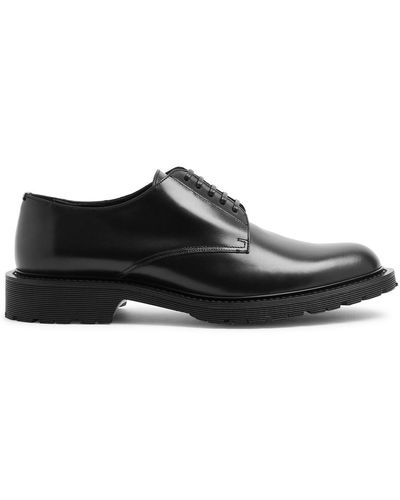 Saint Laurent Vaughn Leather Derby Shoes - Black