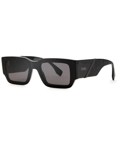 Fendi Rectangle-Frame Sunglasses - Black