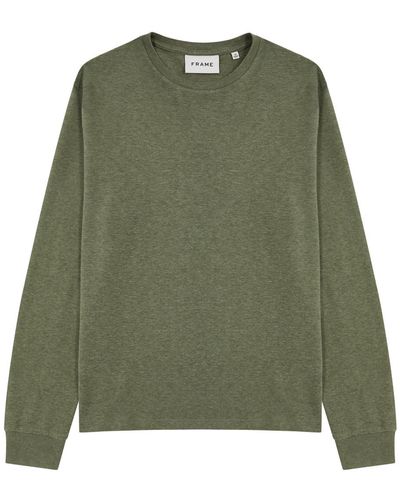 FRAME Duo Fold Cotton Sweatshirt - Green