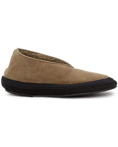 The Row Fairy Chestnut Shearling Flats - Brown