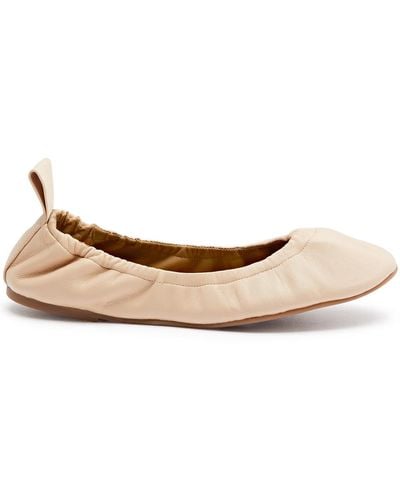 Atp Atelier Teano Leather Ballet Flats - Brown