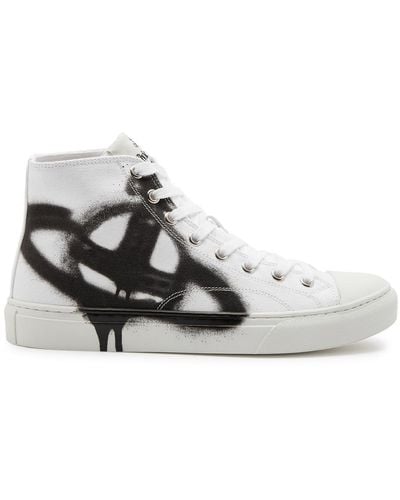 Vivienne Westwood Orb-print Canvas High-top Trainers - White