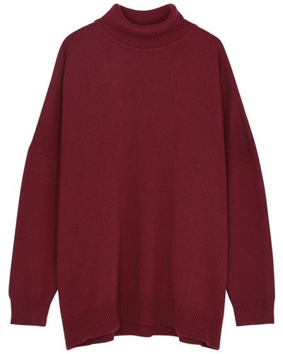 The Row Vinicius Roll-Neck Cashmere Sweater - Red