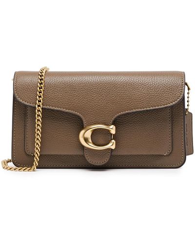 COACH Tabby Leather Wallet-on-chain - Brown