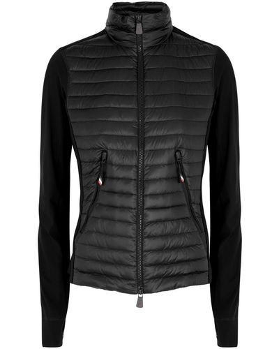 3 MONCLER GRENOBLE Day-namic Quilted Shell And Stretch-jersey Jacket - Black