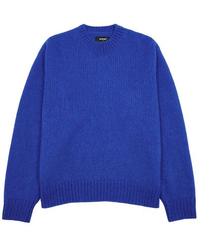 Represent Mohair-blend Sweater - Blue