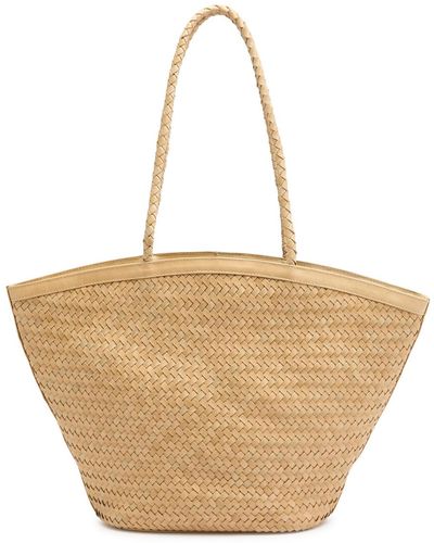 Bembien Marcia Woven Leather Tote - Natural