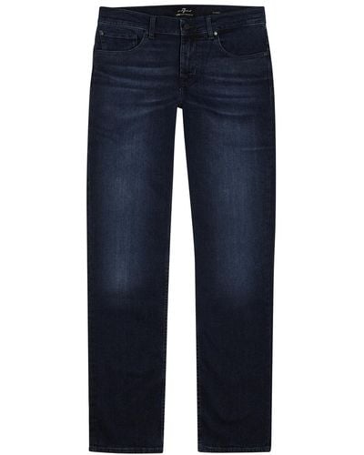 Seven7 7 For All Mankind Slimmy Luxe Performance+ Dark Jeans - Blue