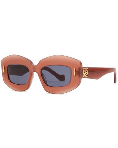 Loewe Oversized Oval-frame Sunglasses - Red