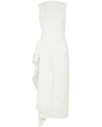 ROKSANDA Calatrava Draped Midi Dress - White