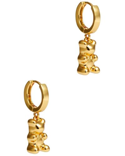 Crystal Haze Jewelry Heart 18kt Stud Earring, Stud Earrings, - Metallic