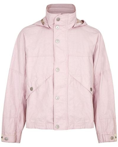 Stone Island Marina Coated Linen Jacket - Pink