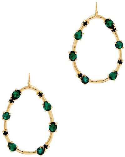 Kenneth Jay Lane Crystal-embellished Drop Earrings - Green