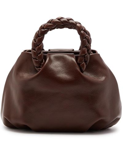 Hereu Bombon Medium Leather Top Handle Bag - Brown