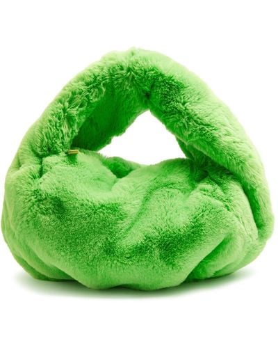Jakke Greta Faux Fur Top Handle Bag - Green