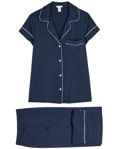 Eberjey Gisele Jersey Pyjama Set - Blue