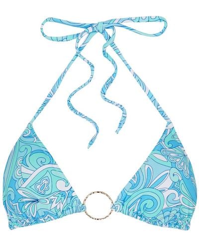 Melissa Odabash Miami Paisley-print Bikini Top - Blue
