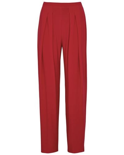 Norma Kamali Tape Stretch-jersey Trousers - Red