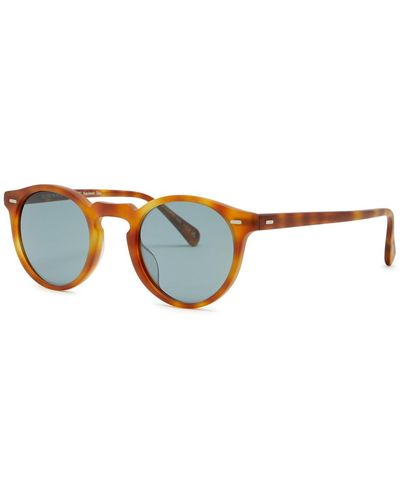 Oliver Peoples Gregory Peck Sun Round-frame Sunglasses - Blue