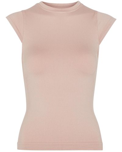 Prism Rouse Ribbed Stretch-jersey T-shirt - Pink