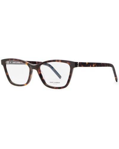 Saint Laurent Wayfarer-Style Optical Glasses - Brown